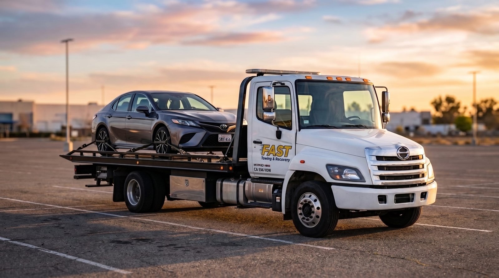Fast Towing LLC technician performing a vehicle lockout service